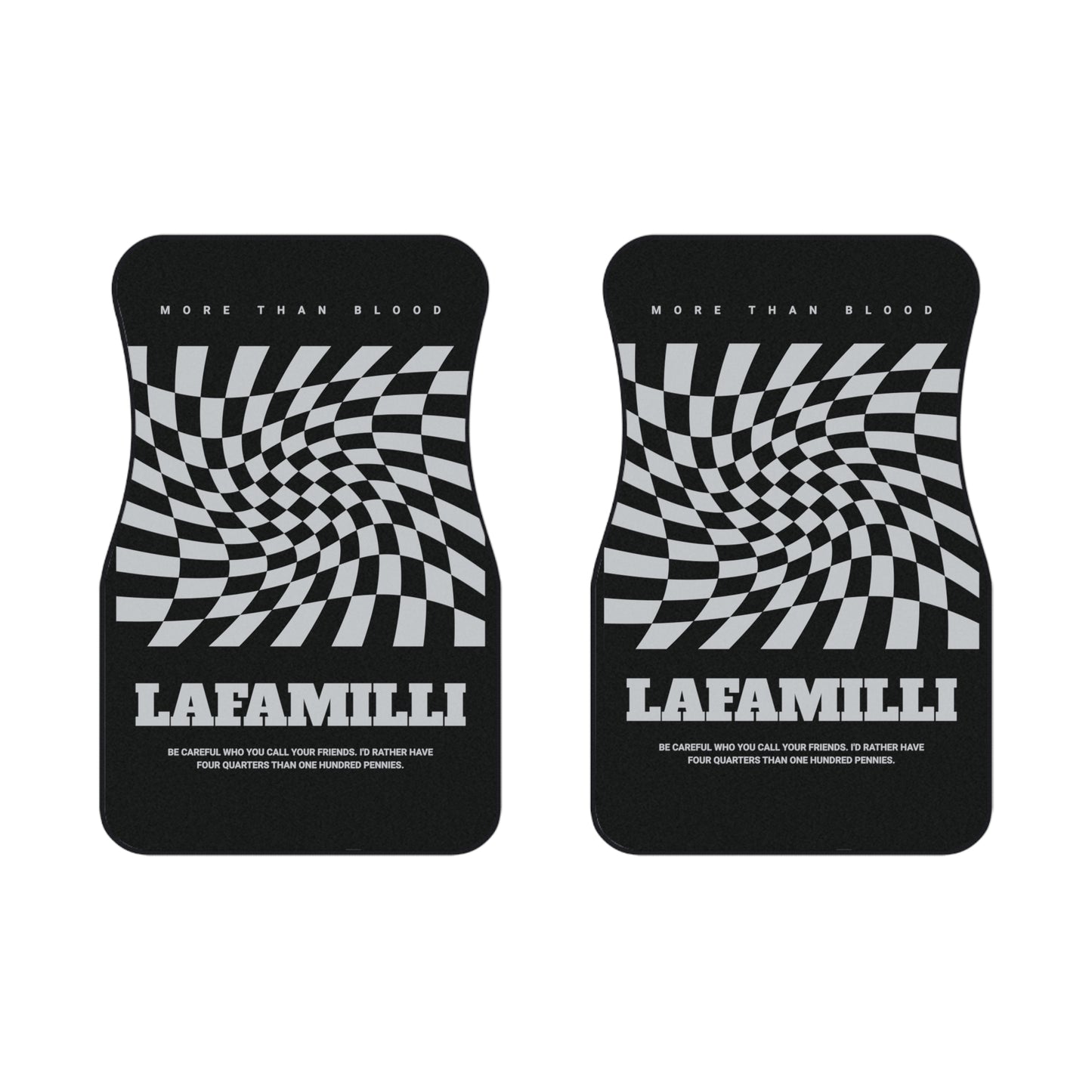(2x Front) Car Mats Checkered - LaFaMilli