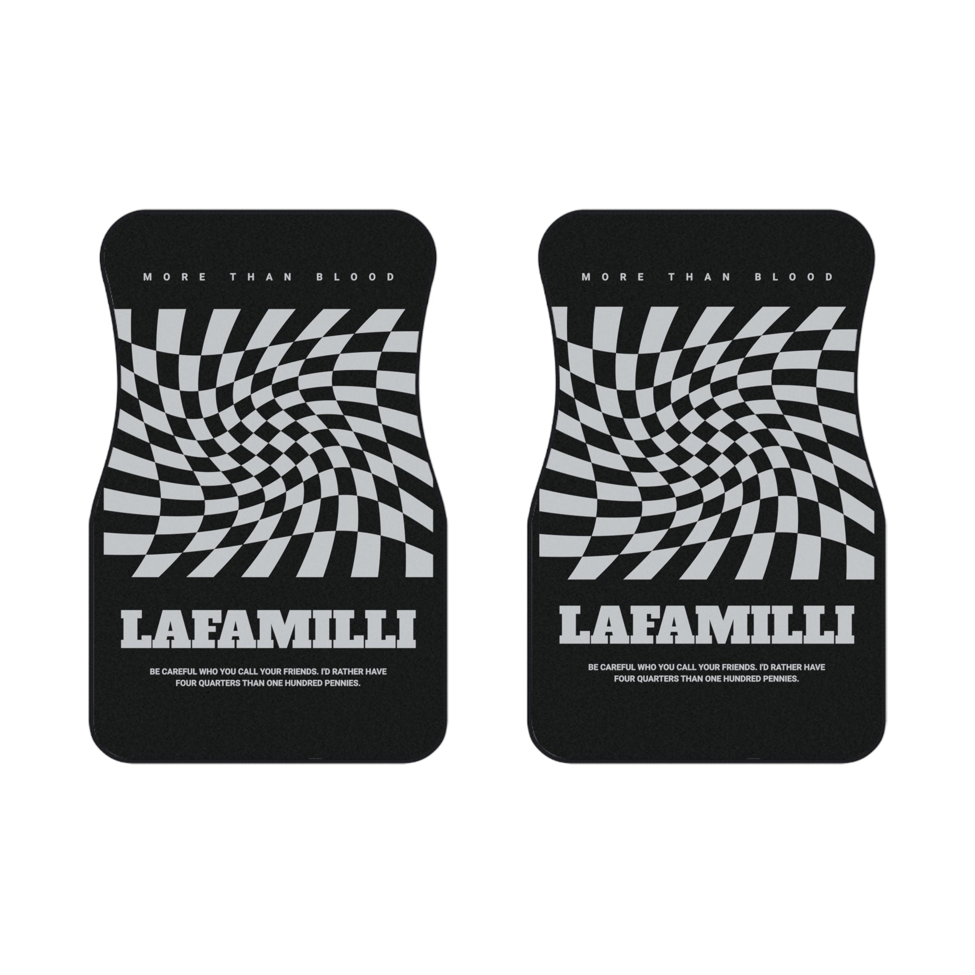 (2x Front) Car Mats Checkered - LaFaMilli