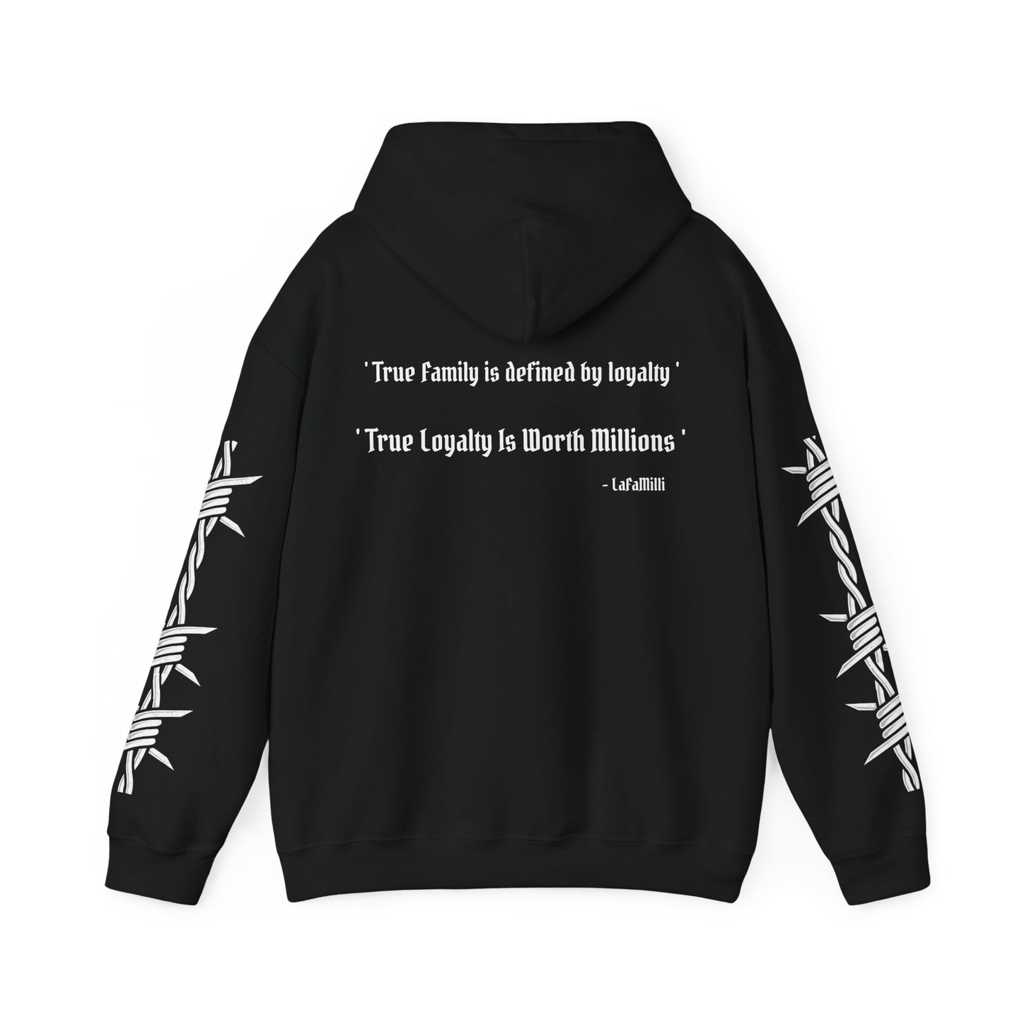 LaFaMilli Gothic Hoodie - ' True Loyalty Is Worth Millions '