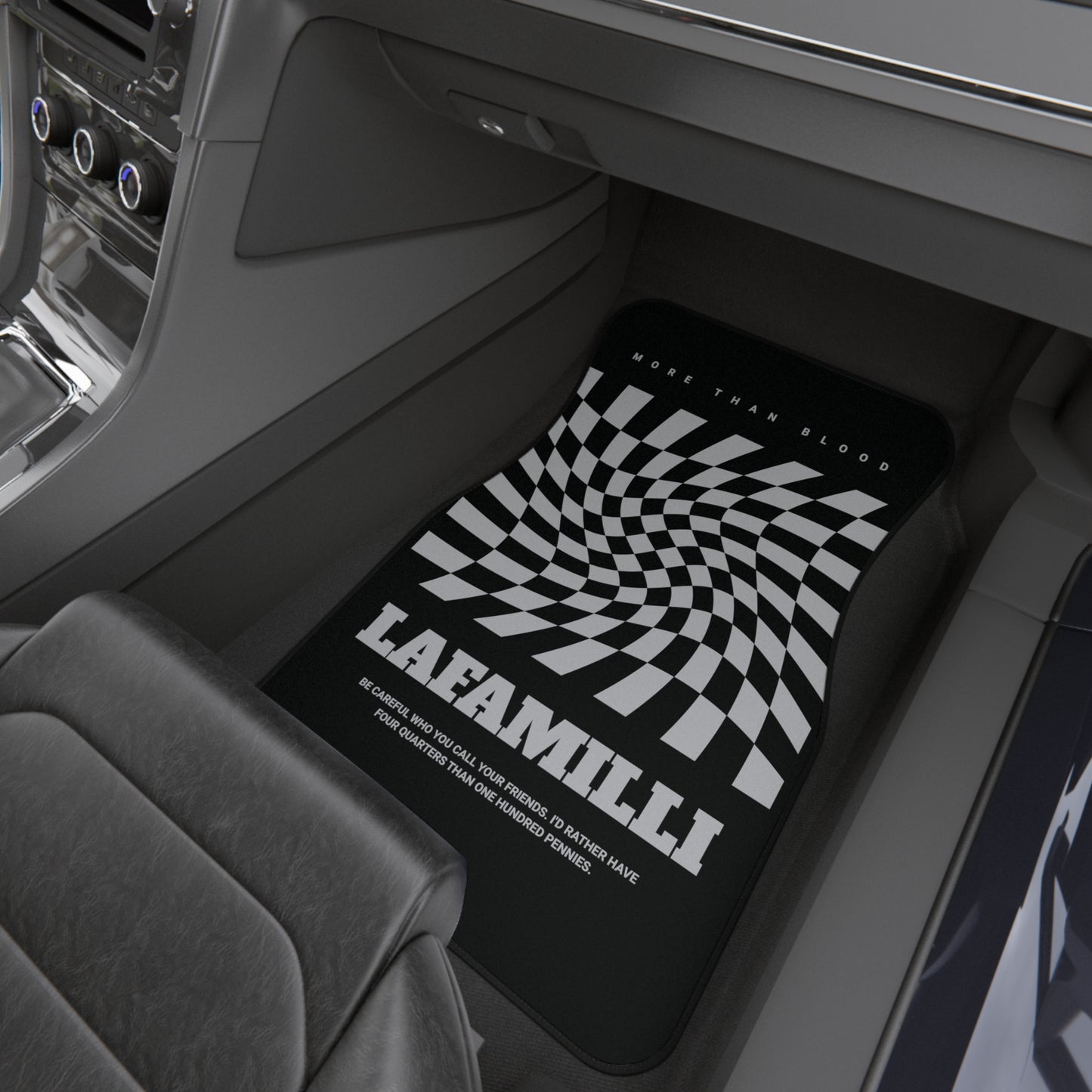 (2x Front) Car Mats Checkered - LaFaMilli