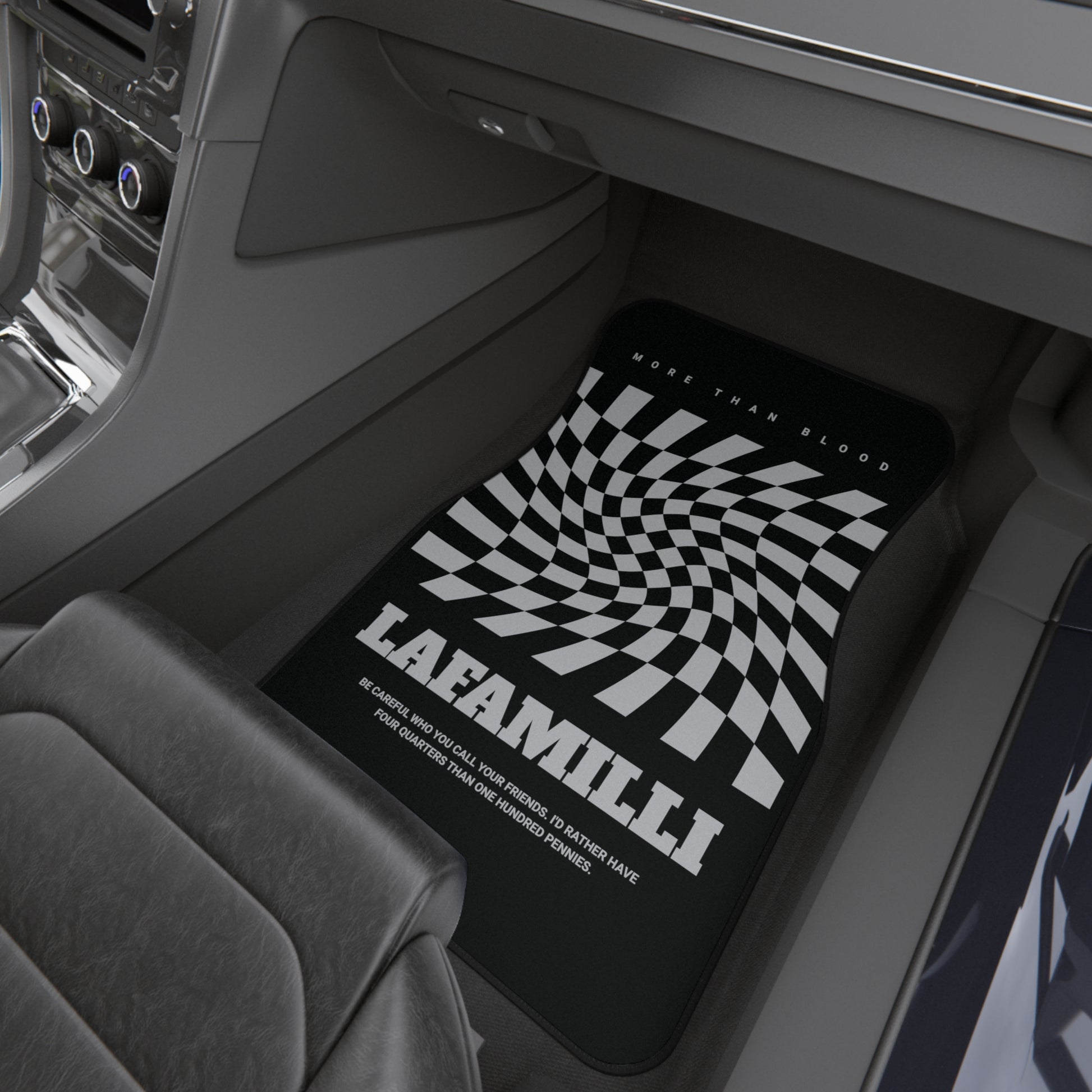 (2x Front) Car Mats Checkered - LaFaMilli