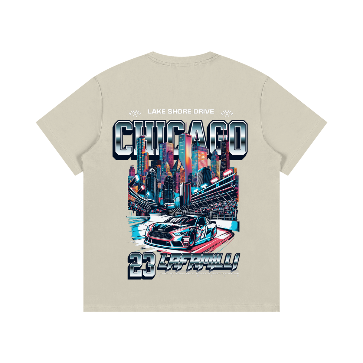 LaFaMilli Chicago Nascar Cotton T-Shirt