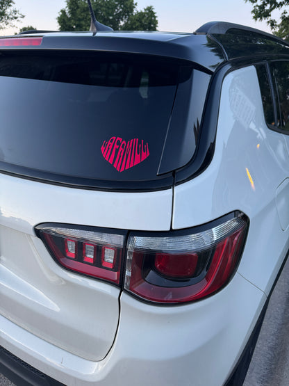Heart Shaped Vinyl Sticker