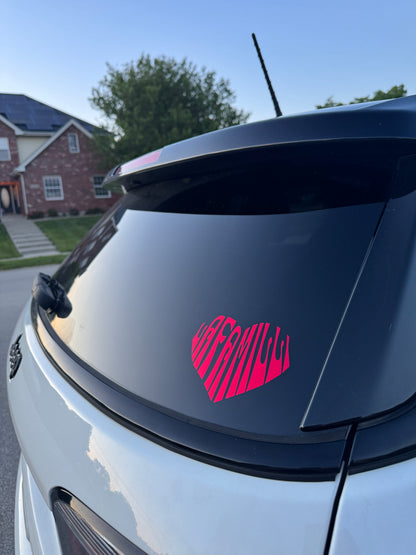 Heart Shaped Vinyl Sticker